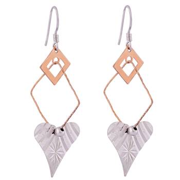 Geomatric Shapes Silver Earrings-ERMX013 1
