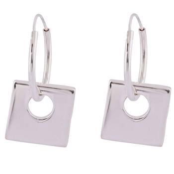 Burnished Silver Bali Earrings-ERMX009 1