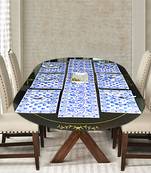 Christmas Special Cotton Table Runner Tapestry With 6 Piece of Table Placemats (Size: Runner:72 X 12, Mats:18 X 12 Inch)