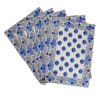 Christmas Special Cotton Table Runner Tapestry With 6 Piece of Table Placemats (Size: Runner:72 X 12, Mats:18 X 12 Inch) 3