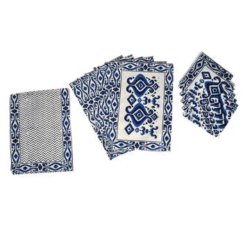 Home & Kitchen Decorative Cotton Table Top Decor With 6 Piece of Table Mats (Size: Runner:72 X 12, Mats:18 X 12 Inch) 3