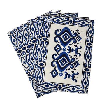 Home & Kitchen Decorative Cotton Table Top Decor With 6 Piece of Table Mats (Size: Runner:72 X 12, Mats:18 X 12 Inch) 4