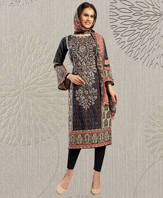 Black geometric print cotton salwar 1