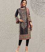 Black geometric print cotton salwar