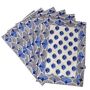 Home Decorative Cotton Tabletop Decor Table Runner With 6 Piece Table Placemats (Size:Runner:72 X 12, Mats:18 X 12 Inch) 3