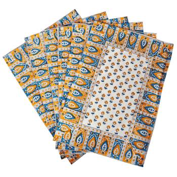 Christmas New Year Decorative Cotton Table Cloth Table Runner With Table mats (Size: Runner:72 X 12, Mats:18 X 12 Inch) 3