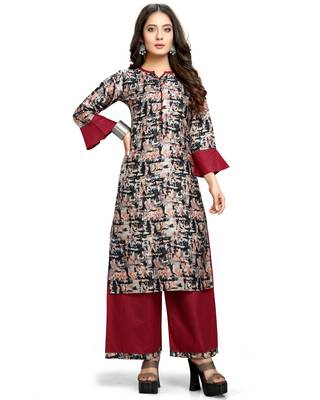 Black printed cotton ethnic-kurtis 1