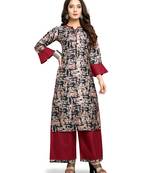 Black printed cotton ethnic-kurtis