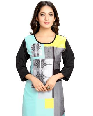 Green printed cotton ethnic-kurtis 5