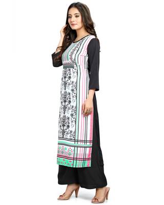 White printed cotton ethnic-kurtis 3