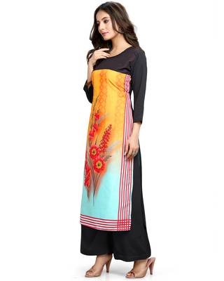 Black printed cotton ethnic-kurtis 3
