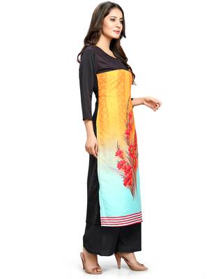 Black printed cotton ethnic-kurtis 4
