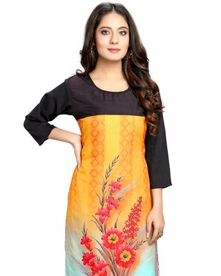 Black printed cotton ethnic-kurtis 5