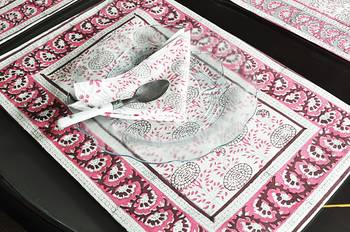 Table Runner for Center Table Living Room Decor Cotton Table Tapestry With mats (Size:Runner:72 X 12, Mats:18 X 12 Inch) 5