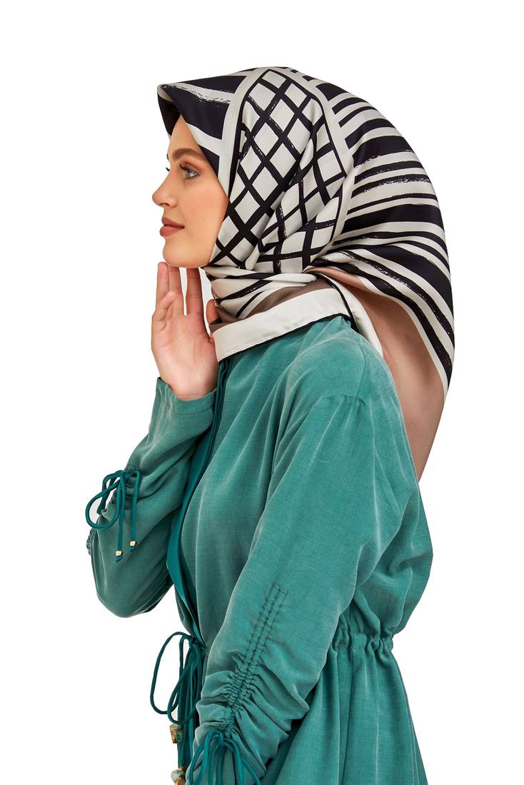 JSDC Occasion Wear Crepe Silk Printed Square Scarf Hijab For Women