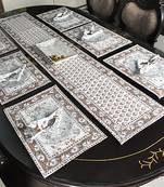 Table Runner for Living Room Table Christmas Special Runner With 6 seater Mats (Size:Runner:72 X 12, Mats:18 X 12 Inch)