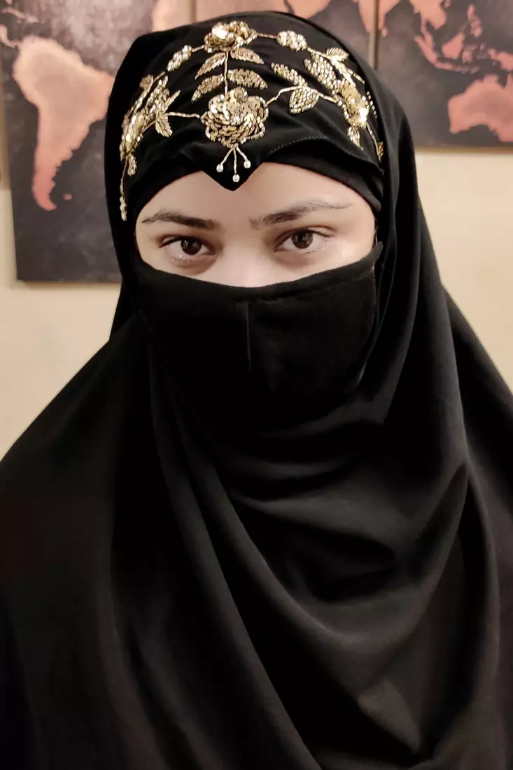 Hijab World Hand Embroidered Halime Sultan Ready To Wear Hijab 