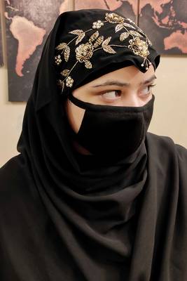 elegant hand-embroidered ready-to-wear hijab 2