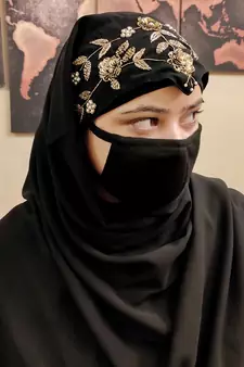 elegant hand-embroidered ready-to-wear hijab