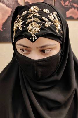 elegant hand-embroidered ready-to-wear hijab 3