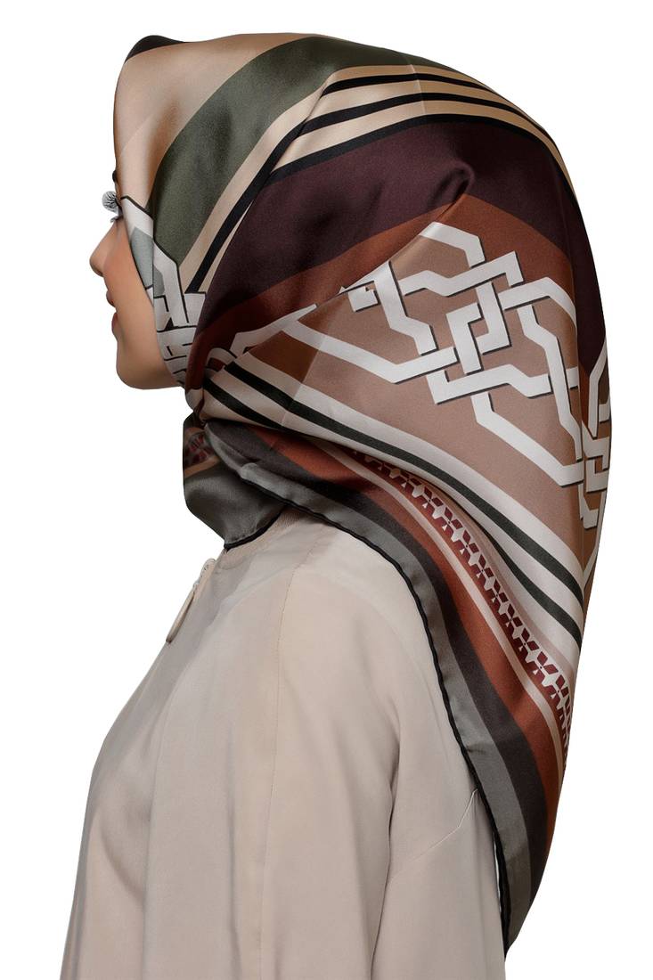 JSDC Women's Party Wear Smoothy Silk Printed Square Scarf Hijab Scarves