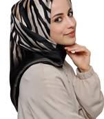 JSDC Women's Outdoor Wear Crepe Silk Zebra Printed Scarf Hijab Dupatta