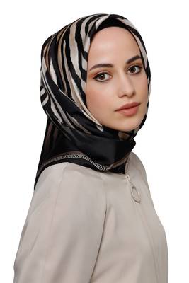 JSDC Women's Outdoor Wear Crepe Silk Zebra Printed Scarf Hijab Dupatta 3