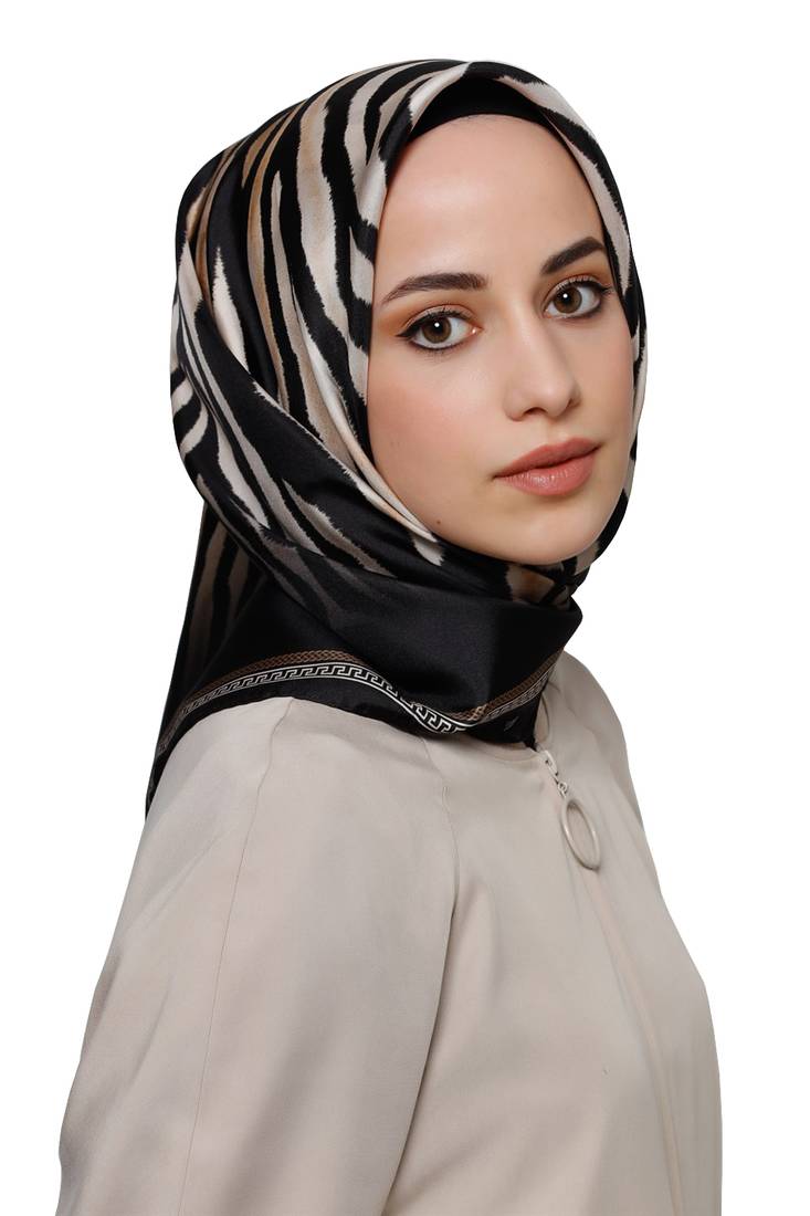 JSDC Women's Outdoor Wear Crepe Silk Zebra Printed Scarf Hijab Dupatta