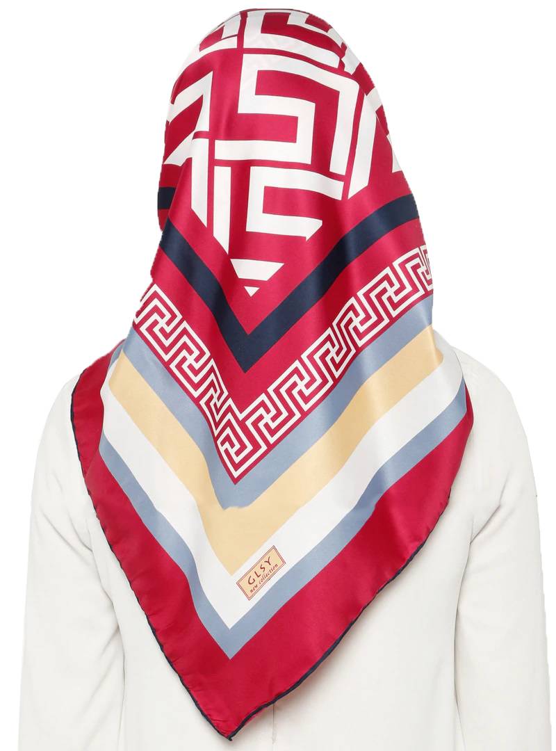 JSDC Women's Smoothy Silk Zig Zag Pattern Printed Scarf Hijab Dupatta