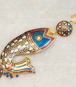 Indian bridal wear waist key chain traditional gold meenakari kamar challa jewelry