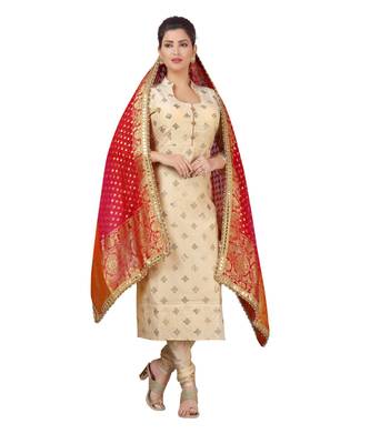 Cream Georgette  Lagging 1