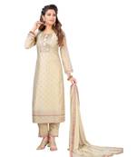 BEIGE chiffon  CHANDERI