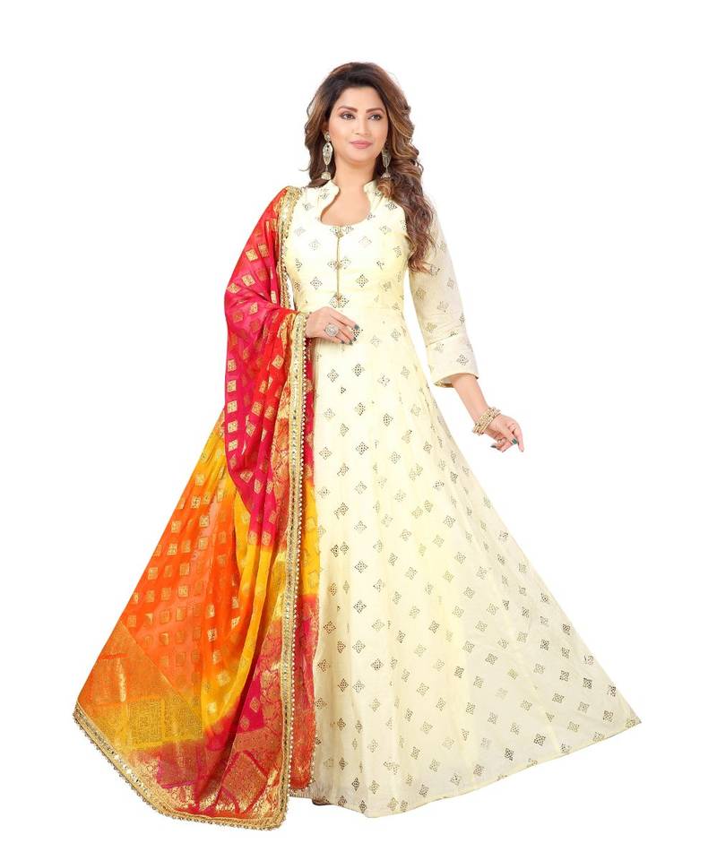 Cream Georgette  Lagging