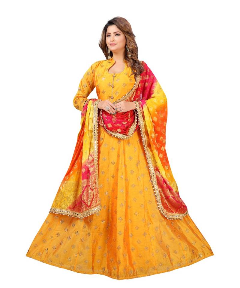 Yellow Georgette  Lagging