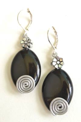 Semi-precious Agates Stone Earrings 1