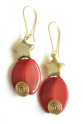 Semi-precious Agates Stone Earrings 1