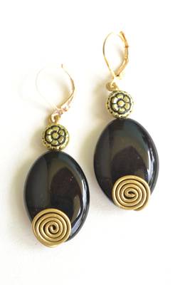 Semi-precious Agates Stone Earrings 1