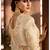 Off White 3d Floral Emroidered Silk Net Saree with Blouse