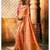 Sandy Orange Embroidered Dola Silk Saree with Blouse