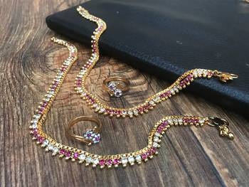 Pink anklets 2