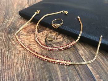 Maroon anklets 2
