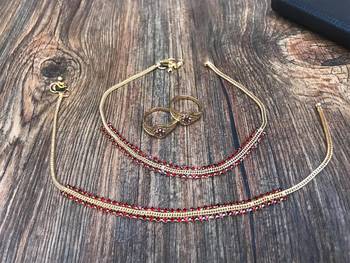 Maroon anklets 3