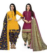 Multicolor floral print cotton poly salwar