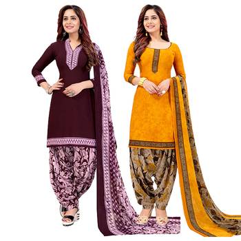Multicolor floral print cotton poly salwar 1