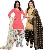 Multicolor floral print cotton poly salwar