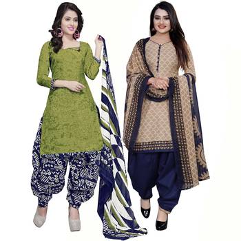 Multicolor floral print cotton poly salwar 1