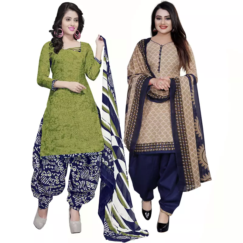 Multicolor floral print cotton poly salwar