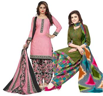 Multicolor floral print cotton poly salwar 1