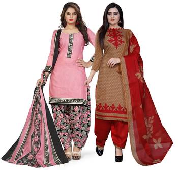 Multicolor floral print cotton poly salwar 1