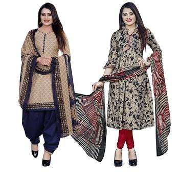 Multicolor floral print cotton poly salwar 1